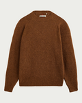 Pull Homecore en maille d'alpaga marron coffee à col rond, disponible chez Merci Paris