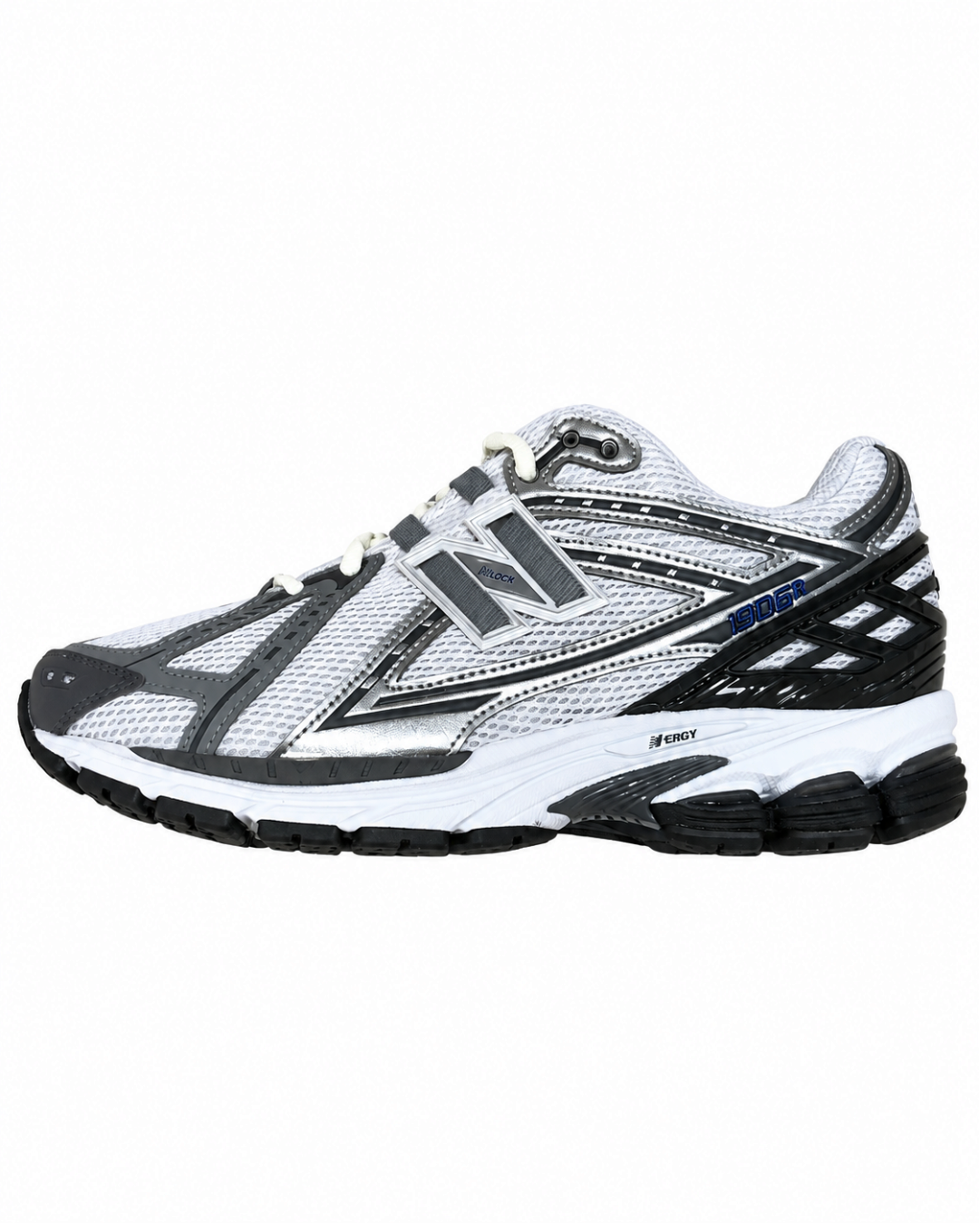 Baskets Merci Paris New Balance 1906R grises et noires avec empeigne en mesh technique et semelle N-ergy performante