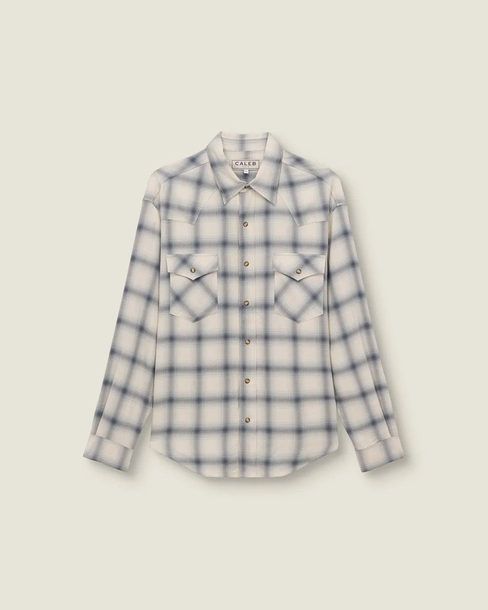 Caleb - Chemise Western Carreaux - Bleu Clair
