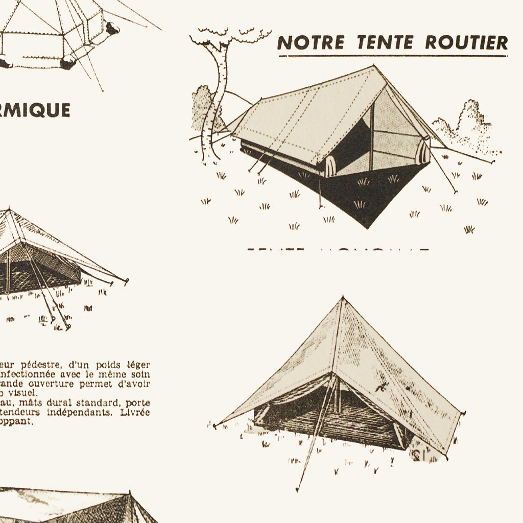 Au Vieux Campeur - Congés Payés - Affiche Tente