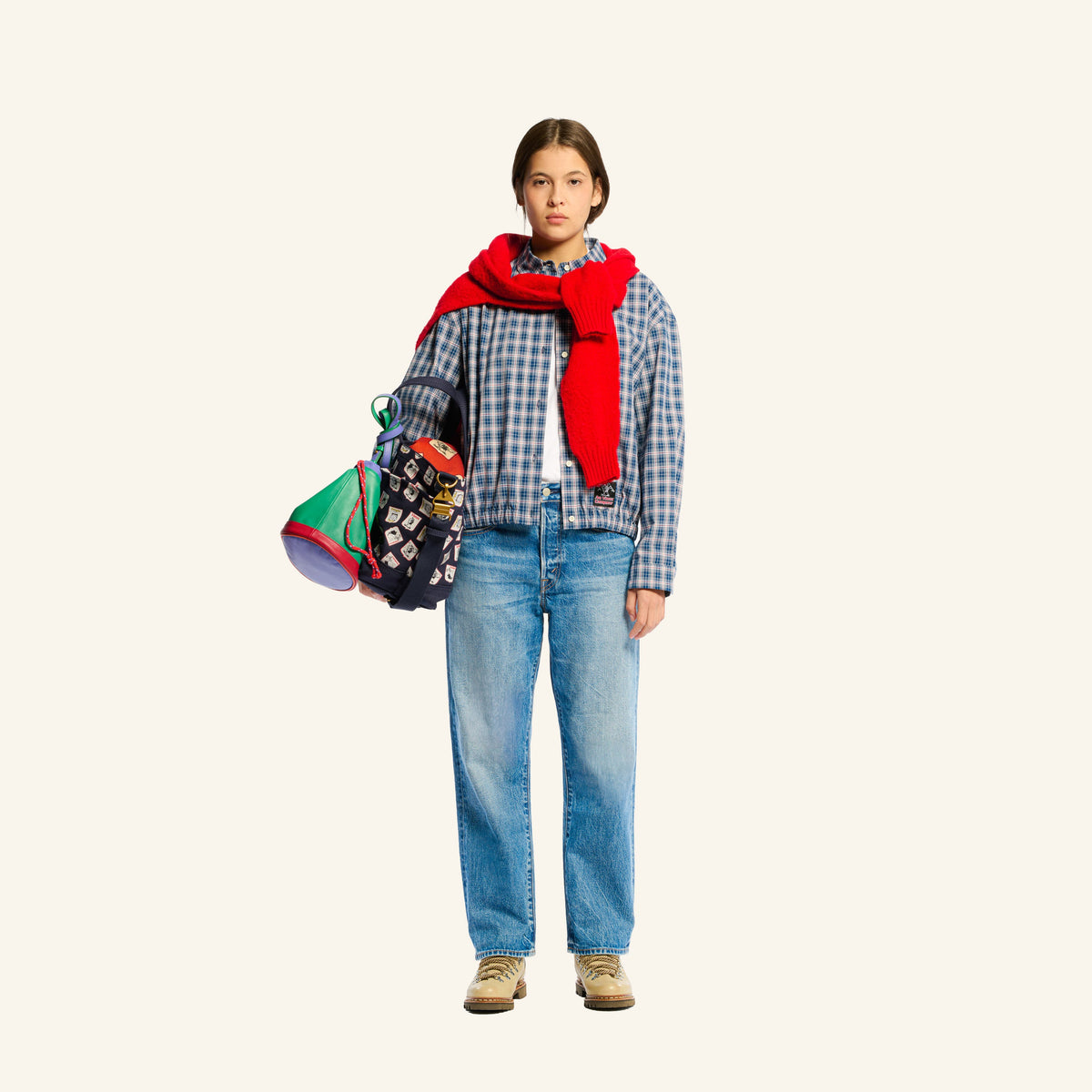Au Vieux Campeur - Congés Payés - Veste À Carreaux Claude - Bleu & Blanc