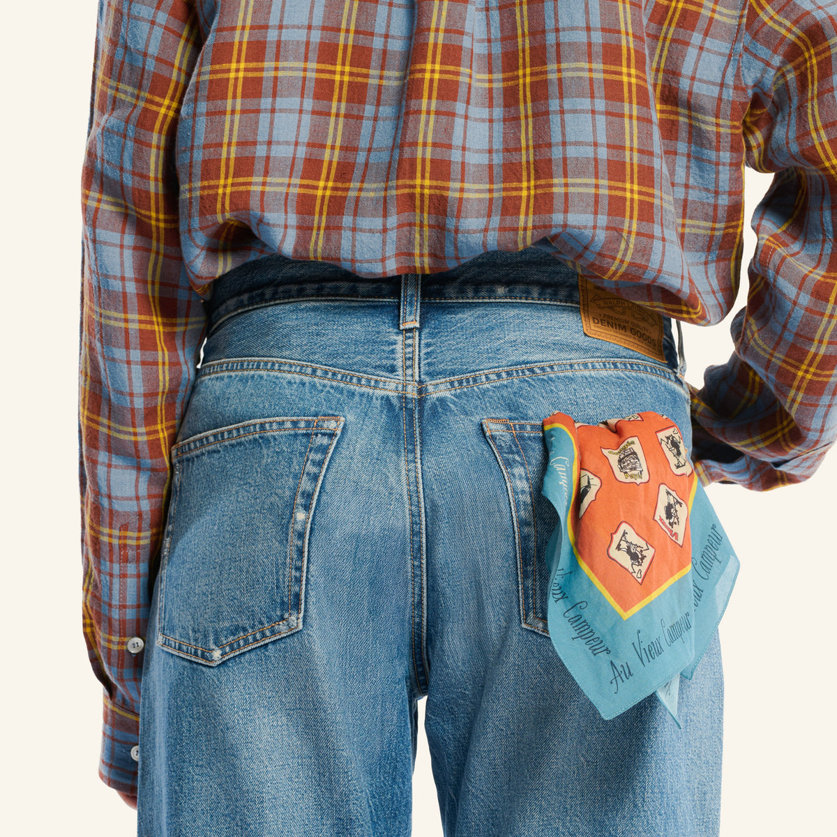 Au Vieux Campeur - Congés Payés - Bandana Domi - Bleu & Orange