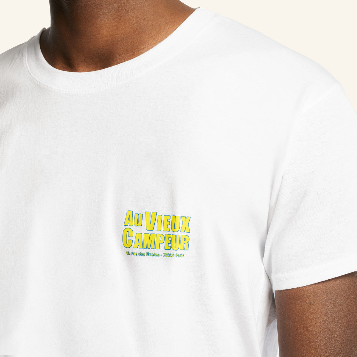 Au Vieux Campeur - Congés Payés - Short Sleeve T-shirt Tents - White