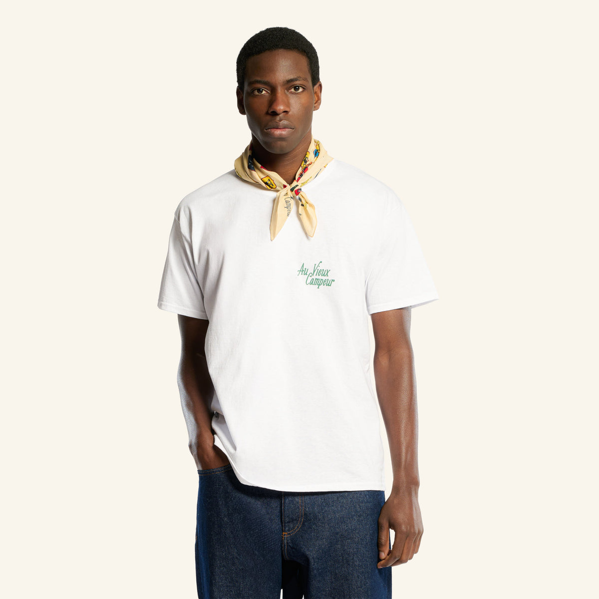 Au Vieux Campeur - Congés Payés - T-Shirt Manches Courtes Sommets - Blanc