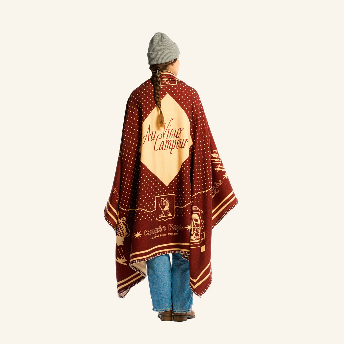 Au Vieux Campeur - Congés Payés - Plaid En Laine Logo Og