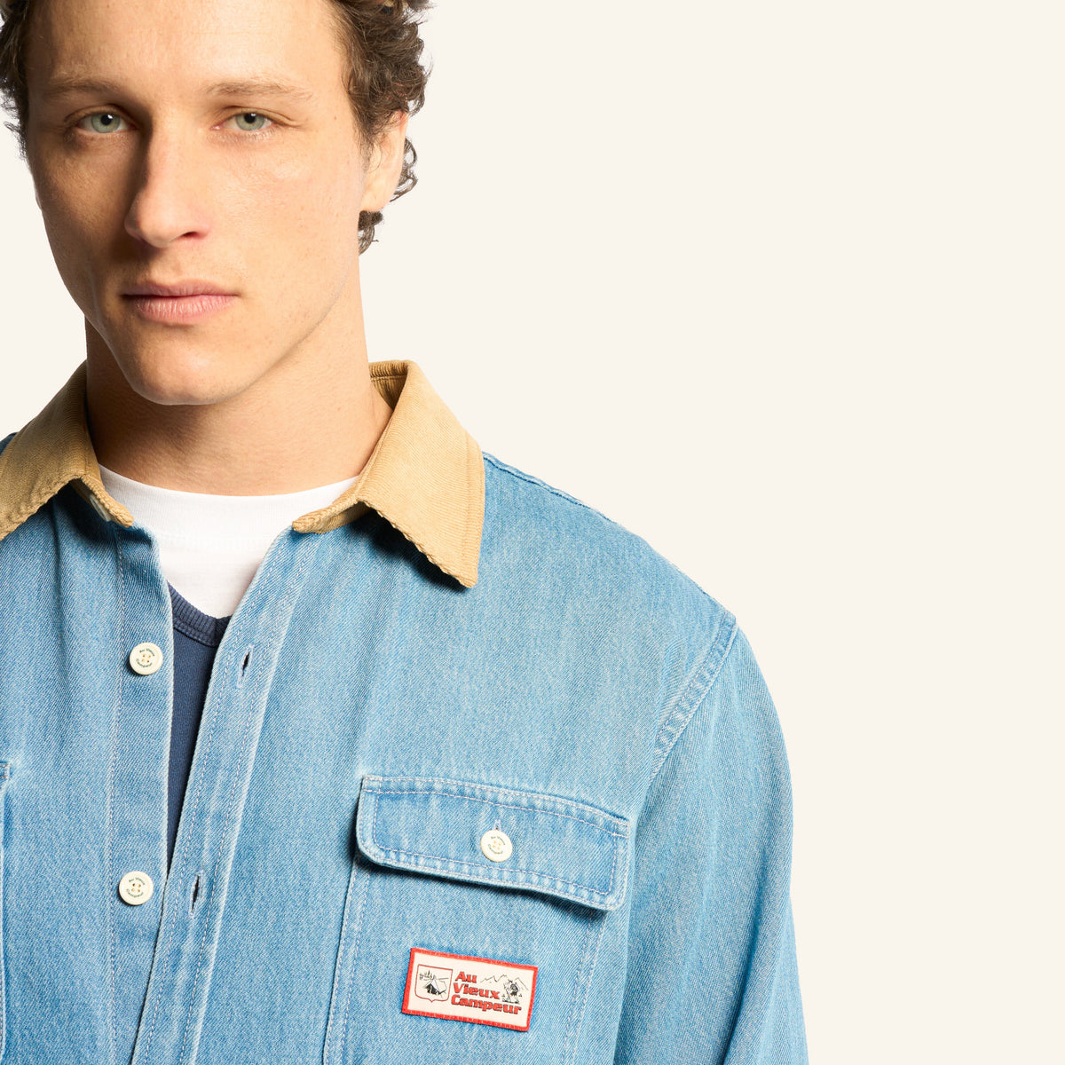Au Vieux Campeur - Congés Payés - Marcel Shirt - Blue & White