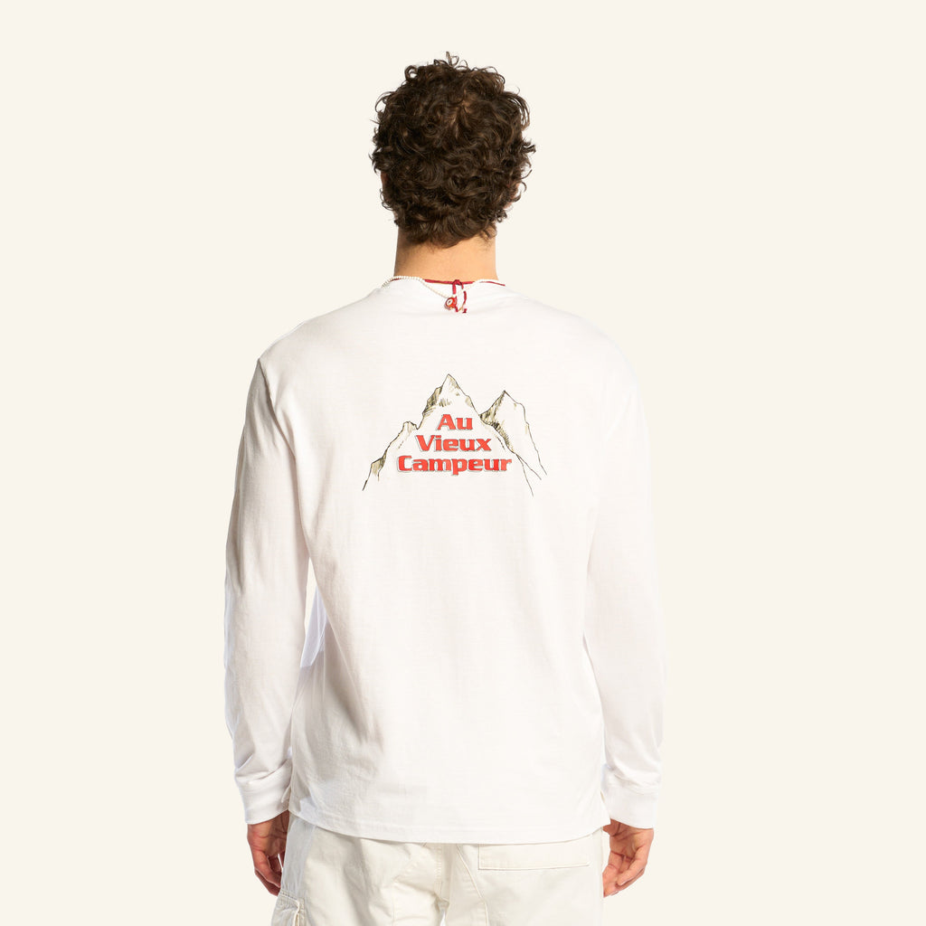 Au Vieux Campeur - Paid Leave - Climber Long Sleeve T-Shirt - White