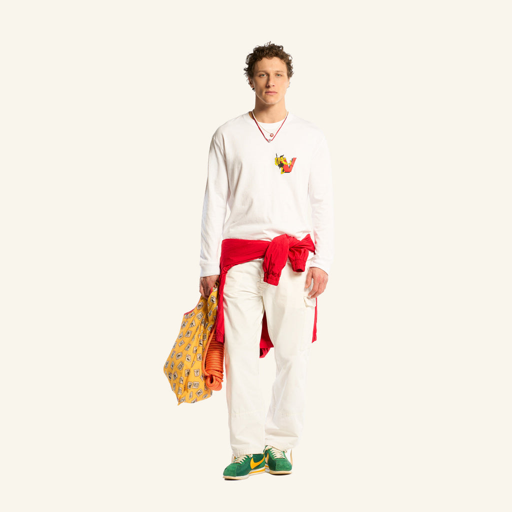 Au Vieux Campeur - Paid Leave - Climber Long Sleeve T-Shirt - White