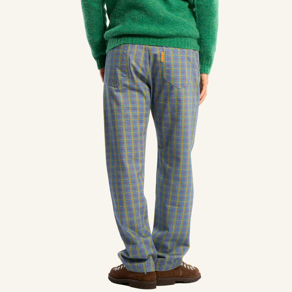 Au Vieux Campeur - Congés Payés - Edgar Checked Trousers - Green Red & Blue