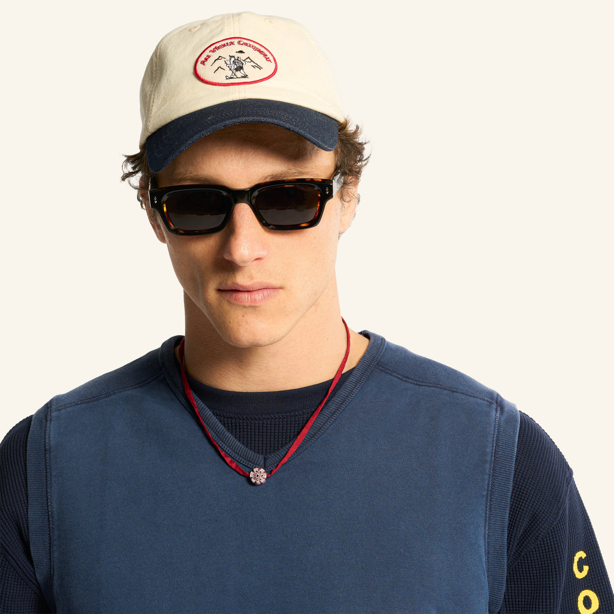 Au Vieux Campeur - Congés Payés - Casquette André - Bleu & Blanc