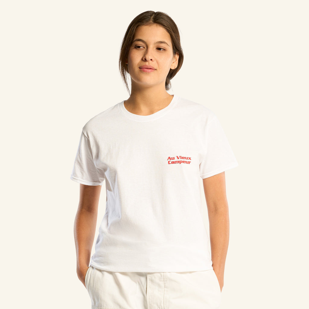 Au Vieux Campeur - Congés Payés - Plans Short Sleeve T-shirt - White