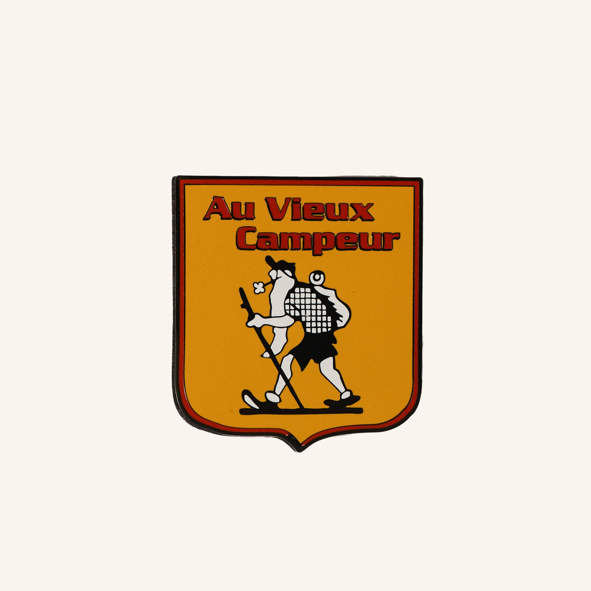 Au Vieux Campeur - Congés Payés - Magnet Blason Jaune