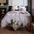 Cotton percale duvet cover - Powdered Pink