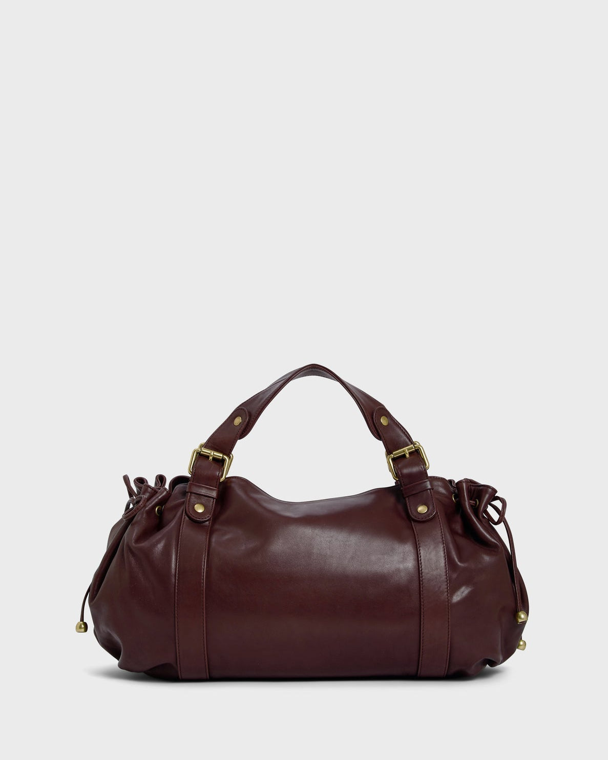 Gerard Darel - 24H Leather Handbag - Burgundy