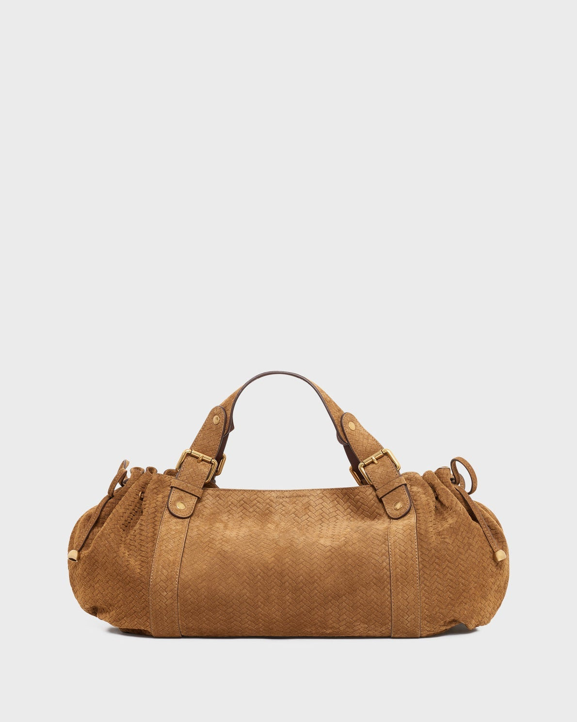 Gerard Darel - Sac À Main En Cuir Velours Effet Tressé 24H - Ambre