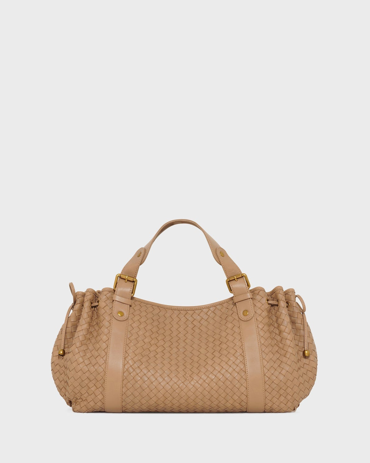 Gerard Darel - 24H Braided Leather Handbag - Caramel