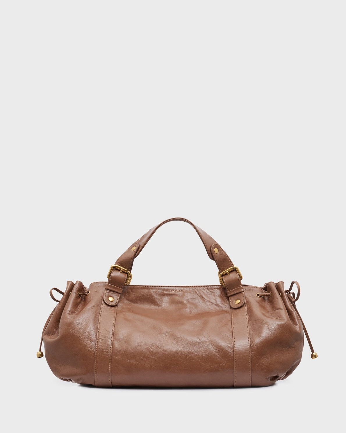 Gerard Darel - 24H Crinkled Effect Leather Handbag - Chamois