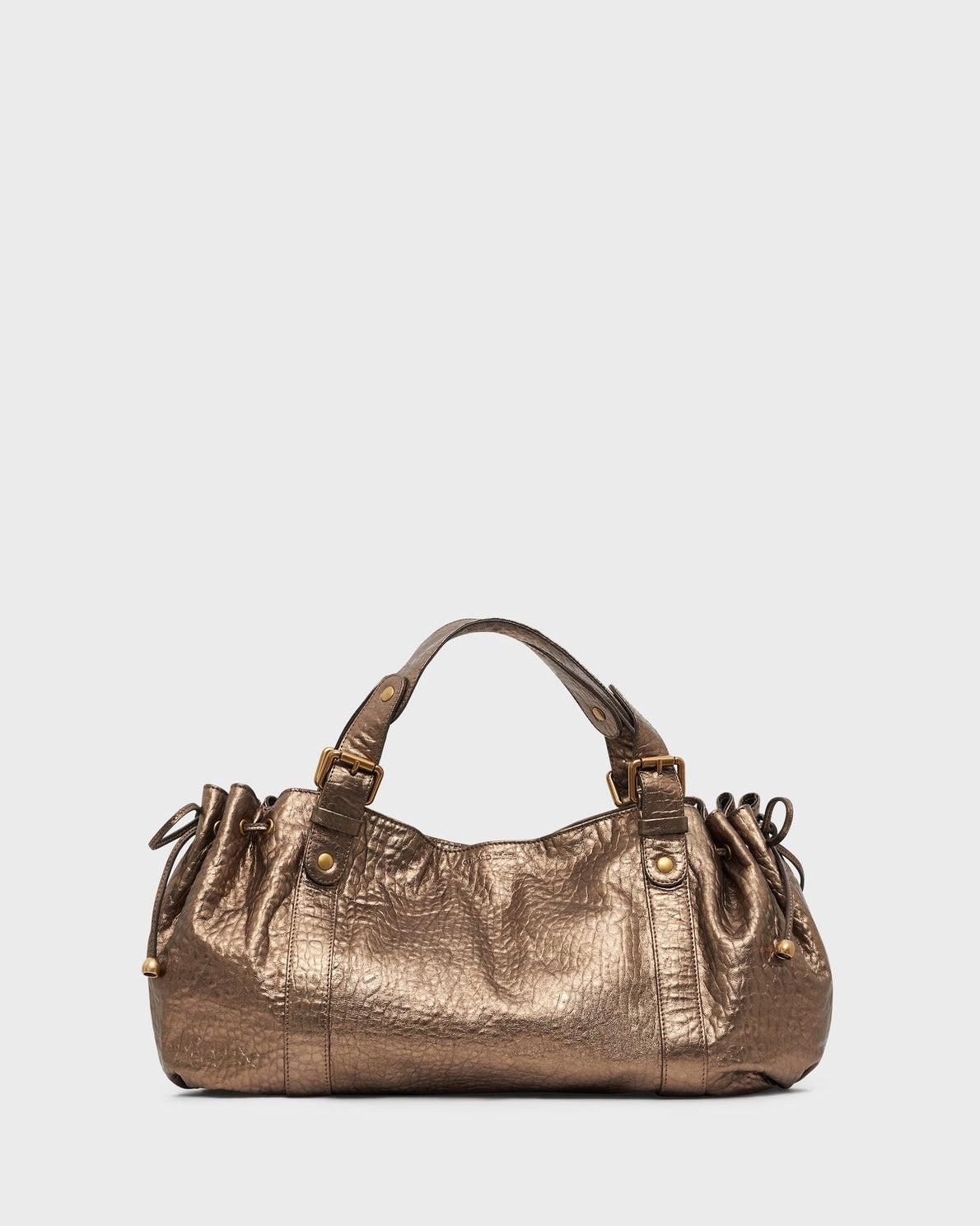 Gerard Darel - 24H Metallic Bubble Leather Handbag - Bronze