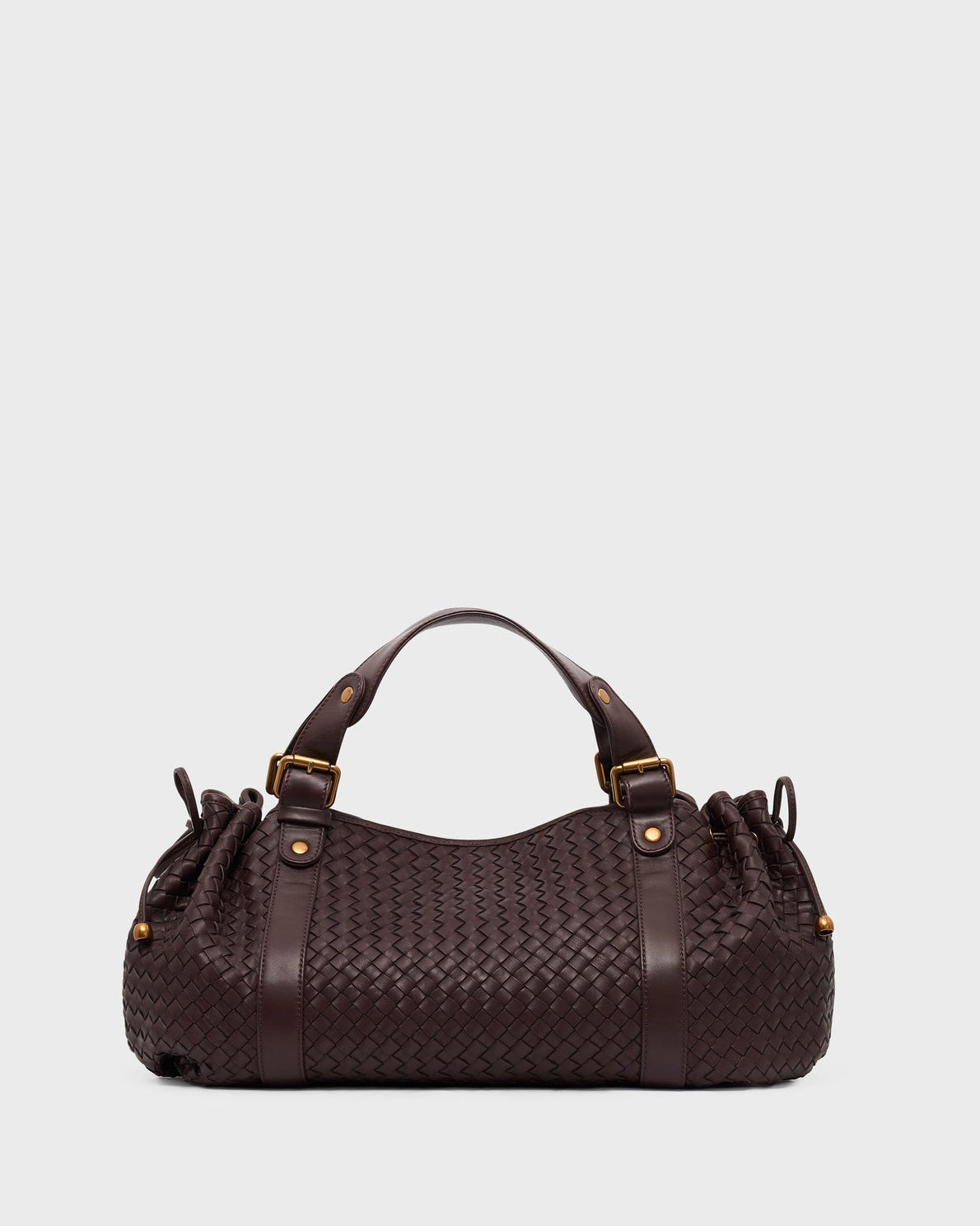 Gerard Darel - 24H Braided Leather Handbag - Burgundy