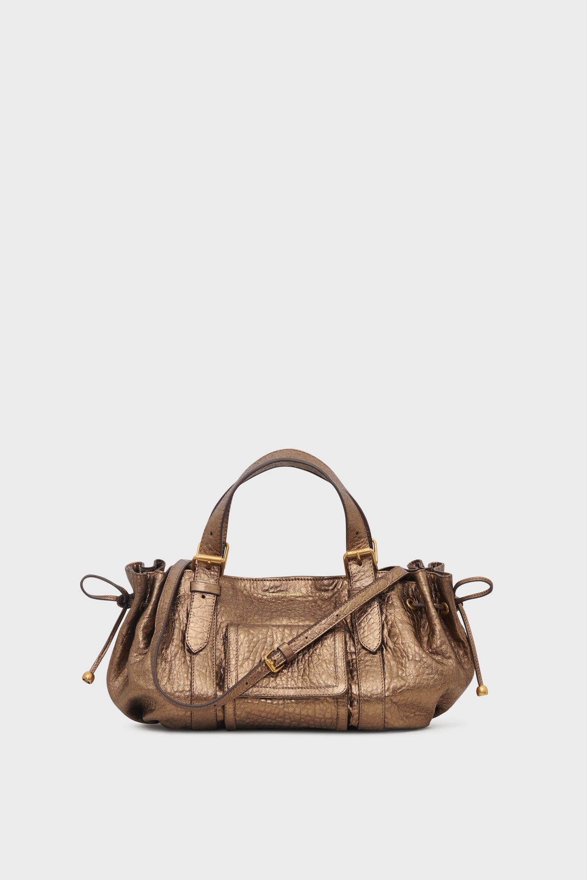 Gerard Darel - 18H Metallic Bubble Leather Handbag - Gold