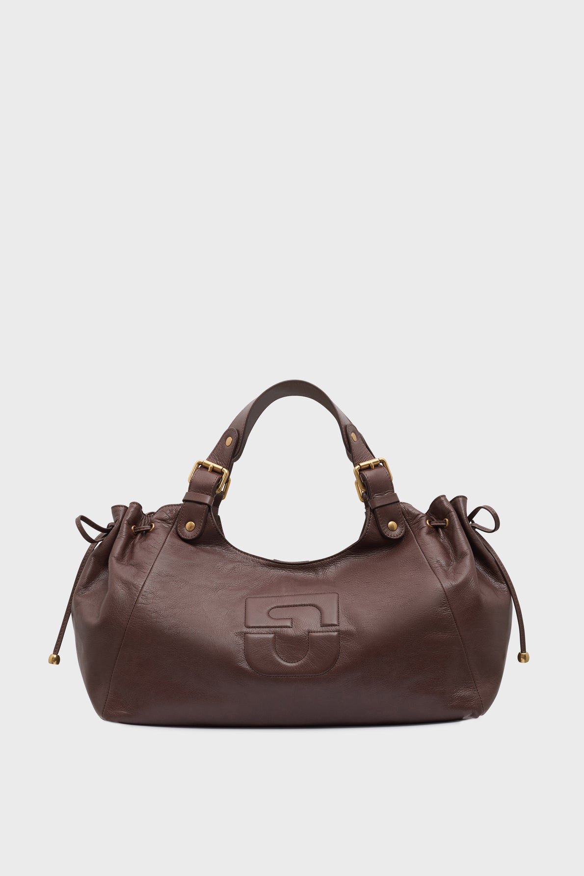 Gerard Darel - Chiara Crinkled Effect Leather Handbag - Brown
