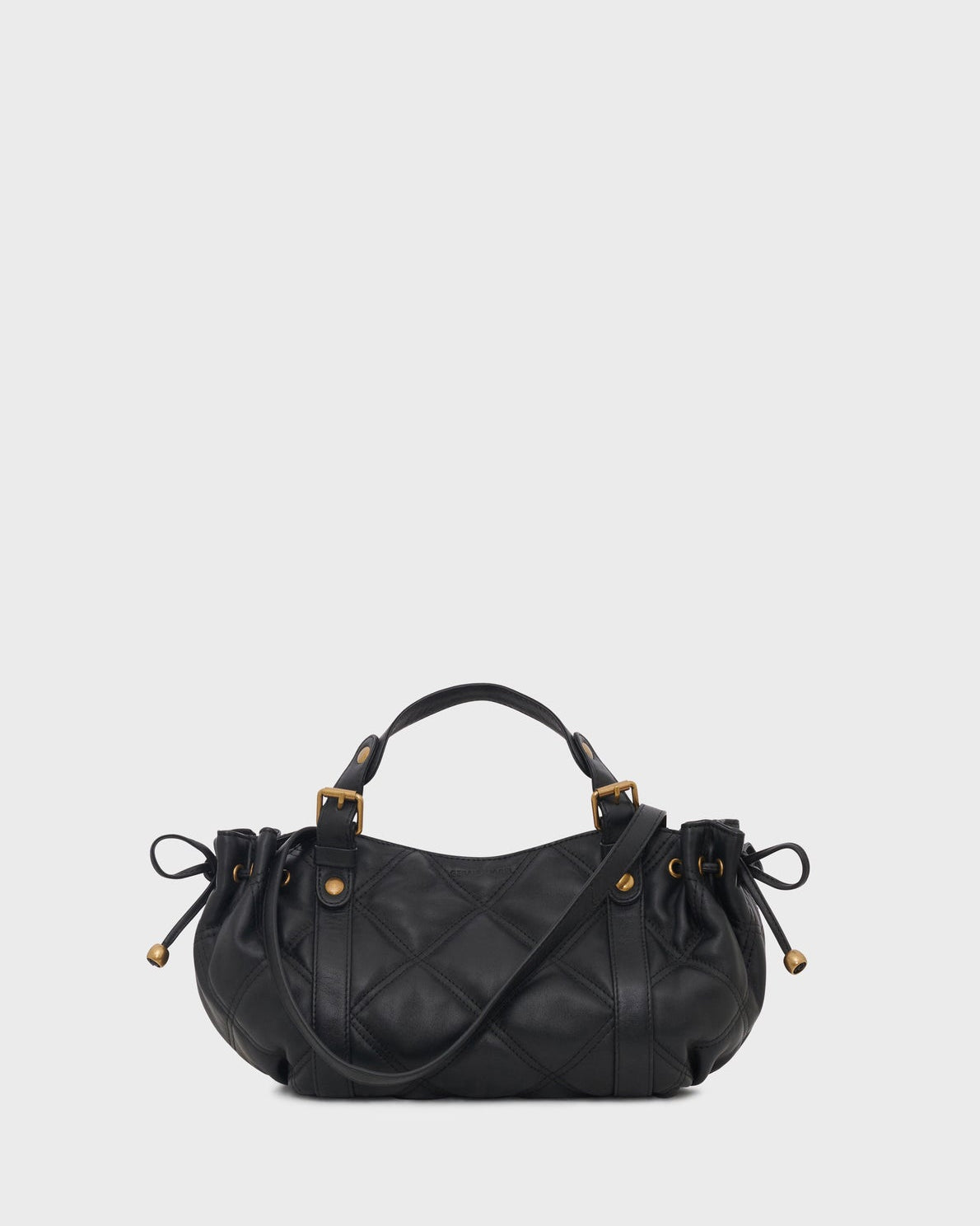 Gerard Darel - Mini Quilted Leather Handbag 12H - Black