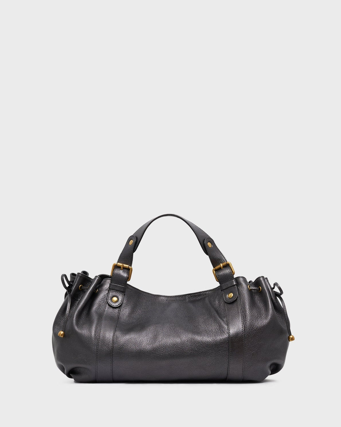 Gerard Darel - 24H Metallic Leather Handbag - Asphalt