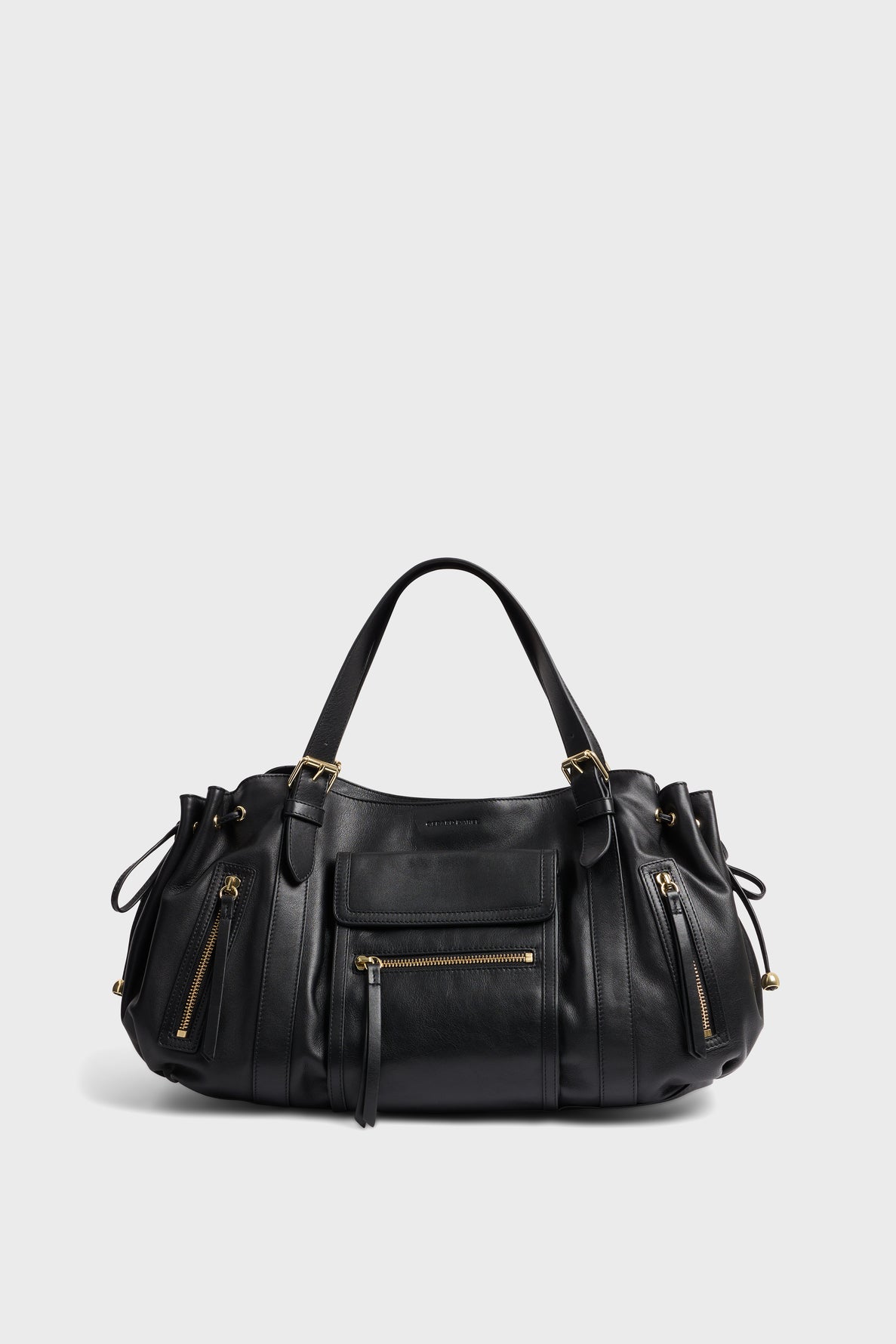 Gerard Darel - St Germain Leather Handbag With Zipped Pockets - Black