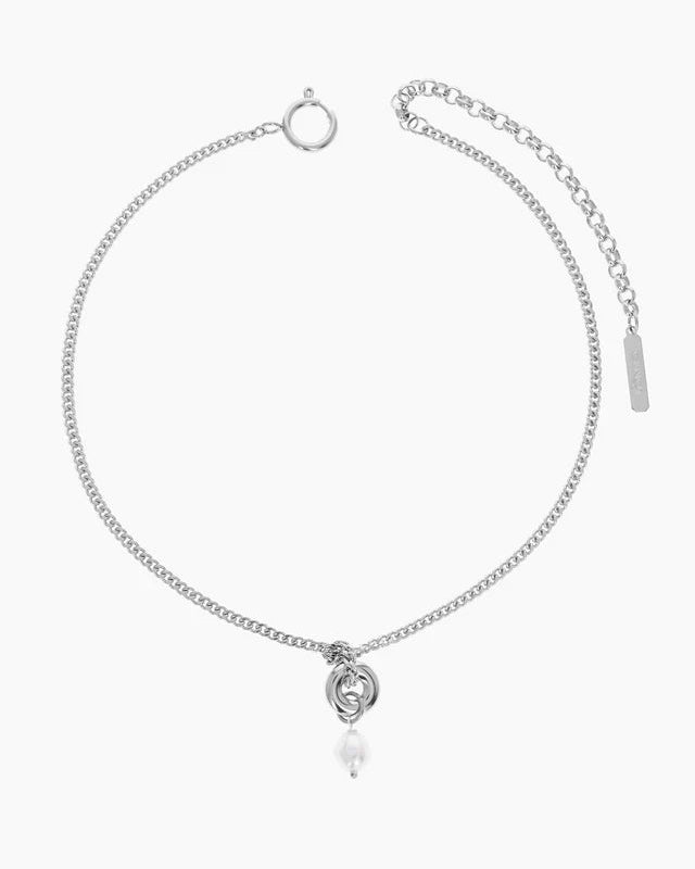 Justine Clenquet - Ethan Pearl Necklace - Palladium
