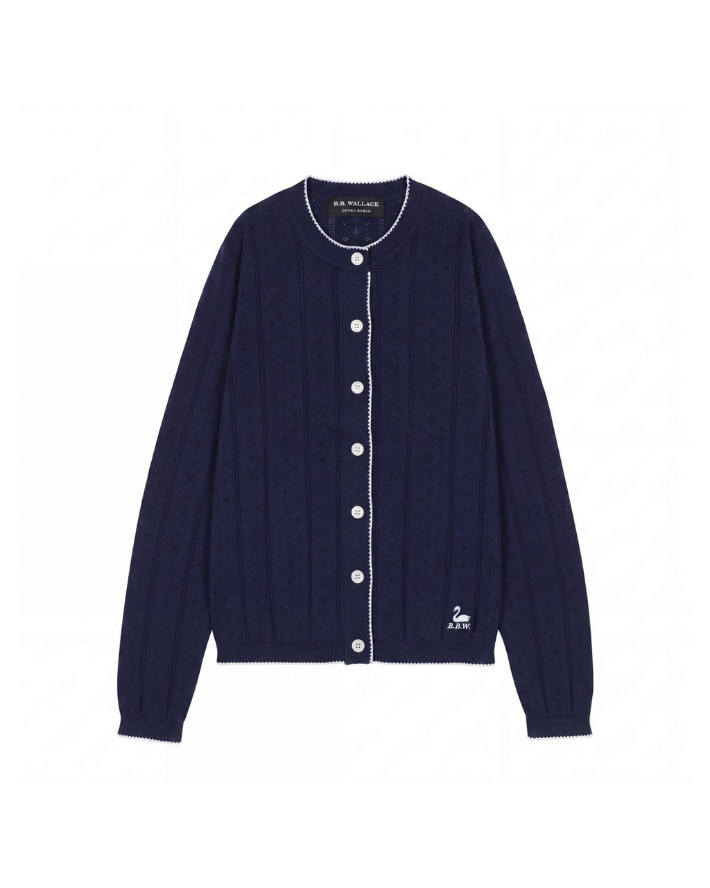BB Wallace - Prince cardigan - Navy and white