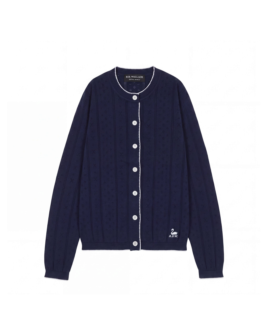 BB Wallace - Prince cardigan - Navy and white