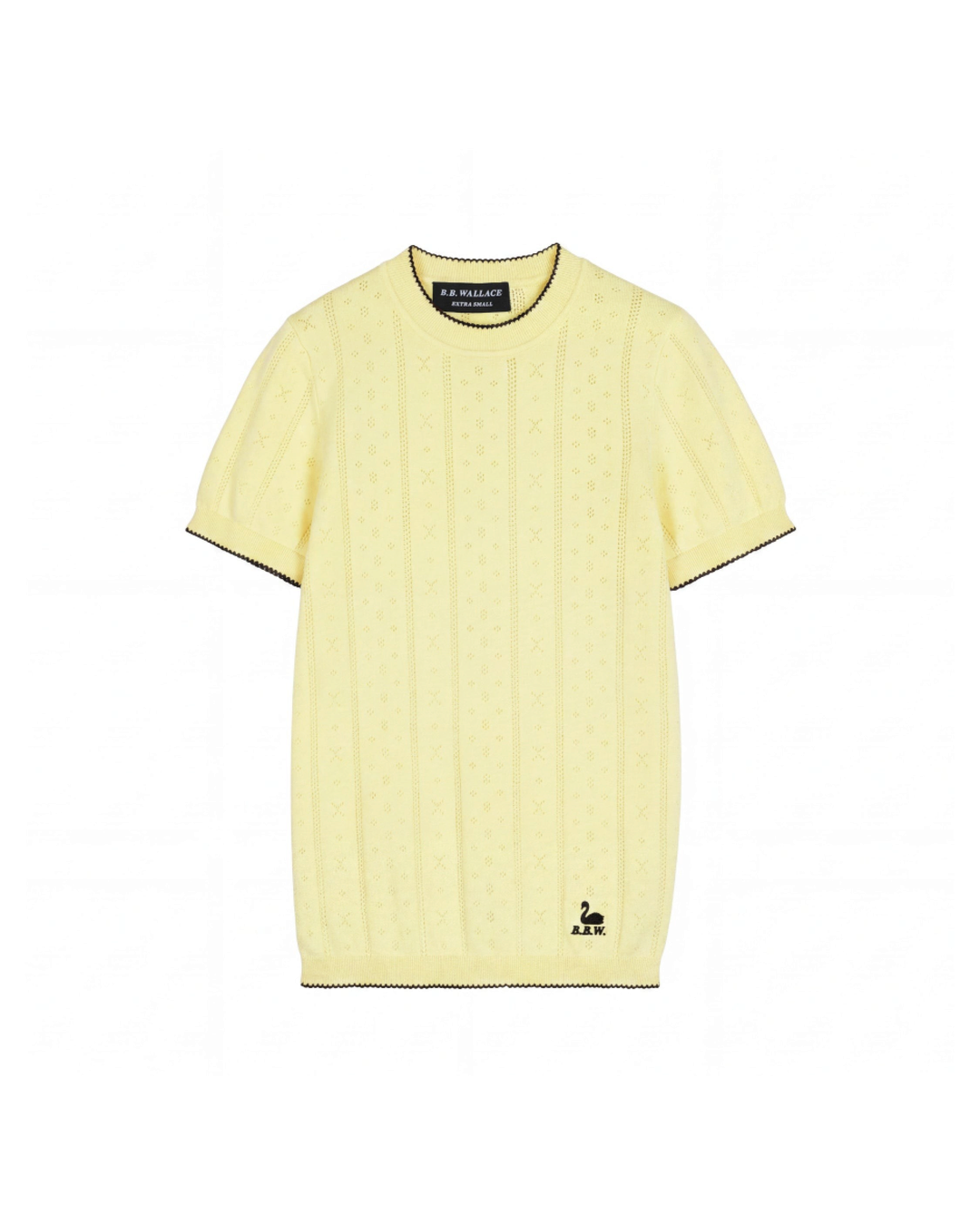 BB Wallace - T-shirt Indiana - Jaune pâle et noir