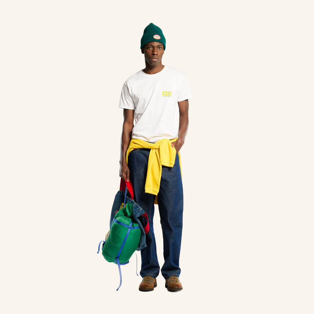 Au Vieux Campeur - Congés Payés - T-Shirt Manches Courtes Tentes - Blanc