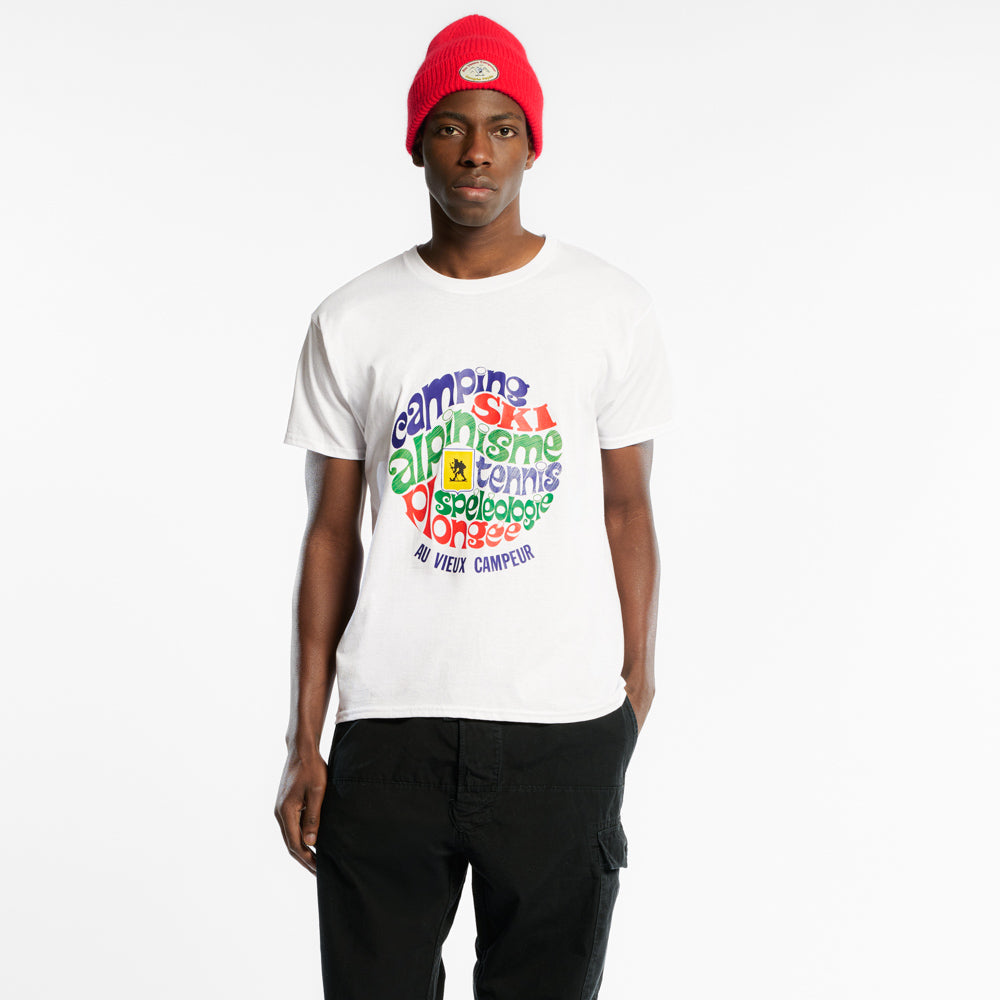 T-shirt Manches Courtes Couverture 1968 - Blanc - Au Vieux Campeur Cp - vue 2