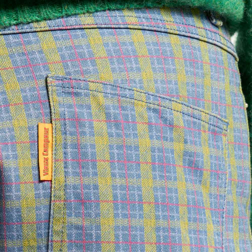 Au Vieux Campeur - Congés Payés - Edgar Checked Trousers - Green Red & Blue