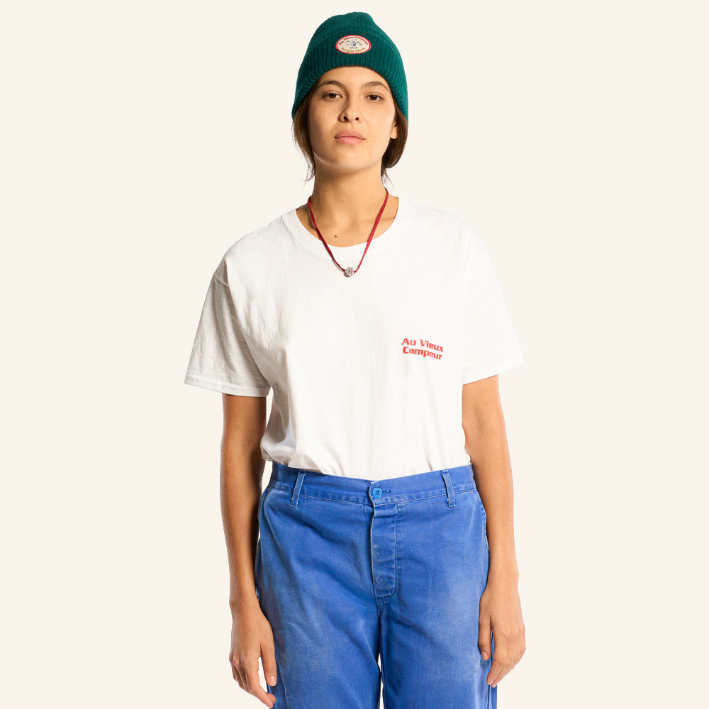 Au Vieux Campeur - Congés Payés - T-Shirt Manches Courtes Le Vieux Randonneur - Blanc