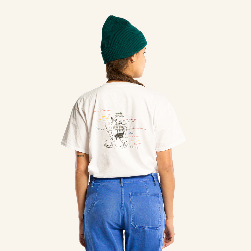 Au Vieux Campeur - Congés Payés - T-Shirt Manches Courtes Le Vieux Randonneur - Blanc