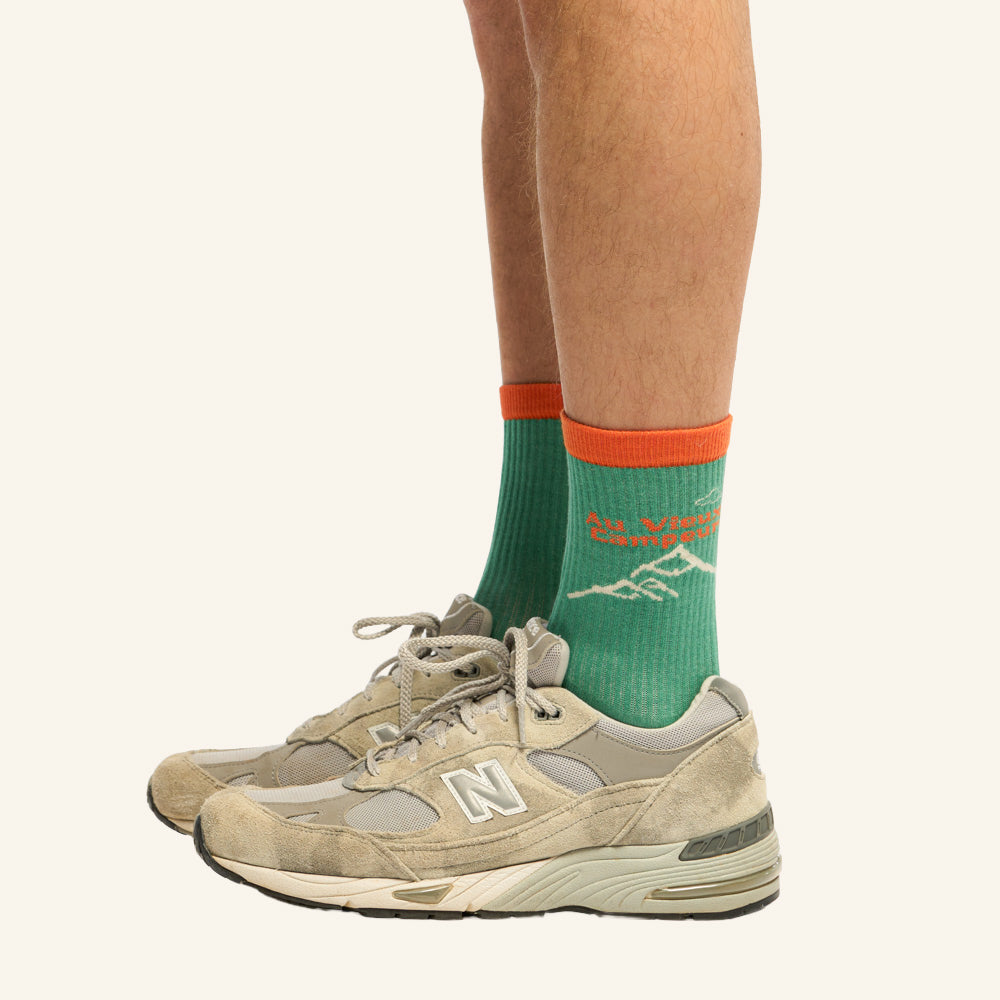Au Vieux Campeur - Congés Payés - Mountain Range Socks - Green