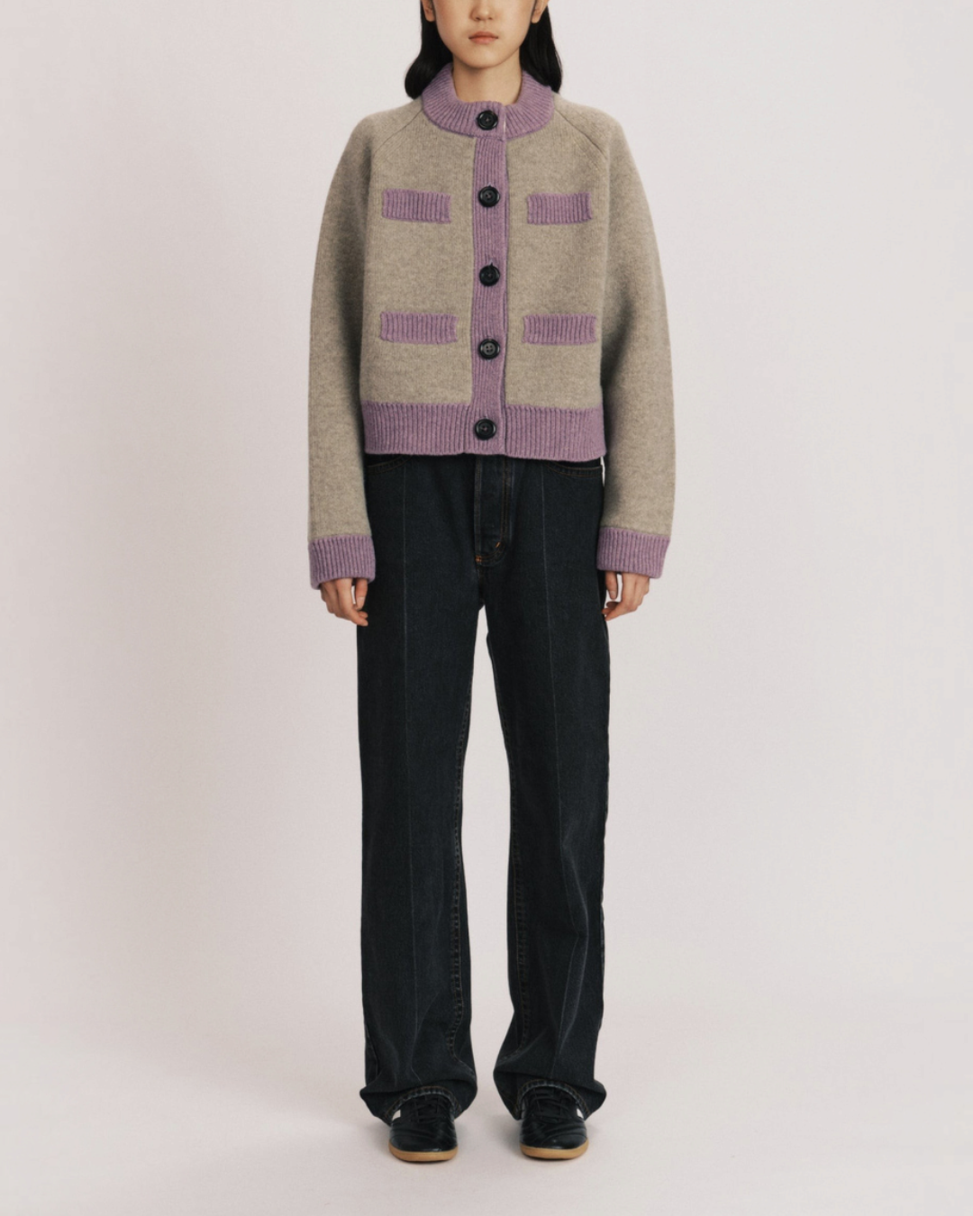 BB Wallace - Cardigan Frida - Sable et lilas