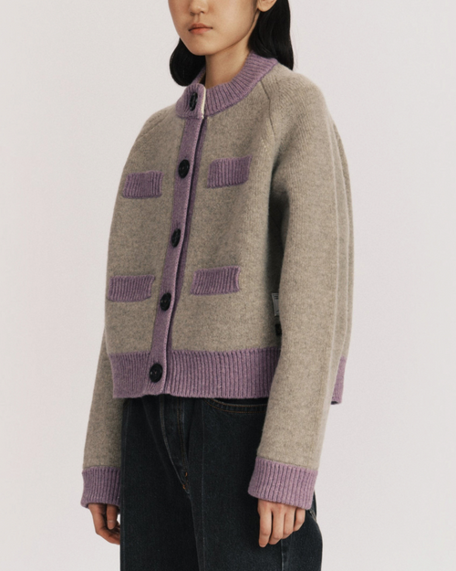 BB Wallace - Cardigan Frida - Sable et lilas