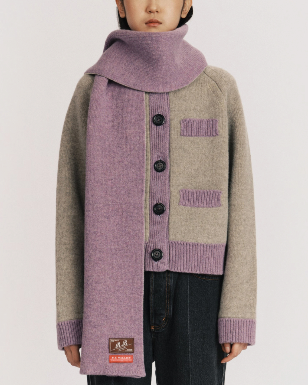 BB Wallace - Cardigan Frida - Sable et lilas