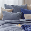 Cotton percale pillowcases - Mist Grey