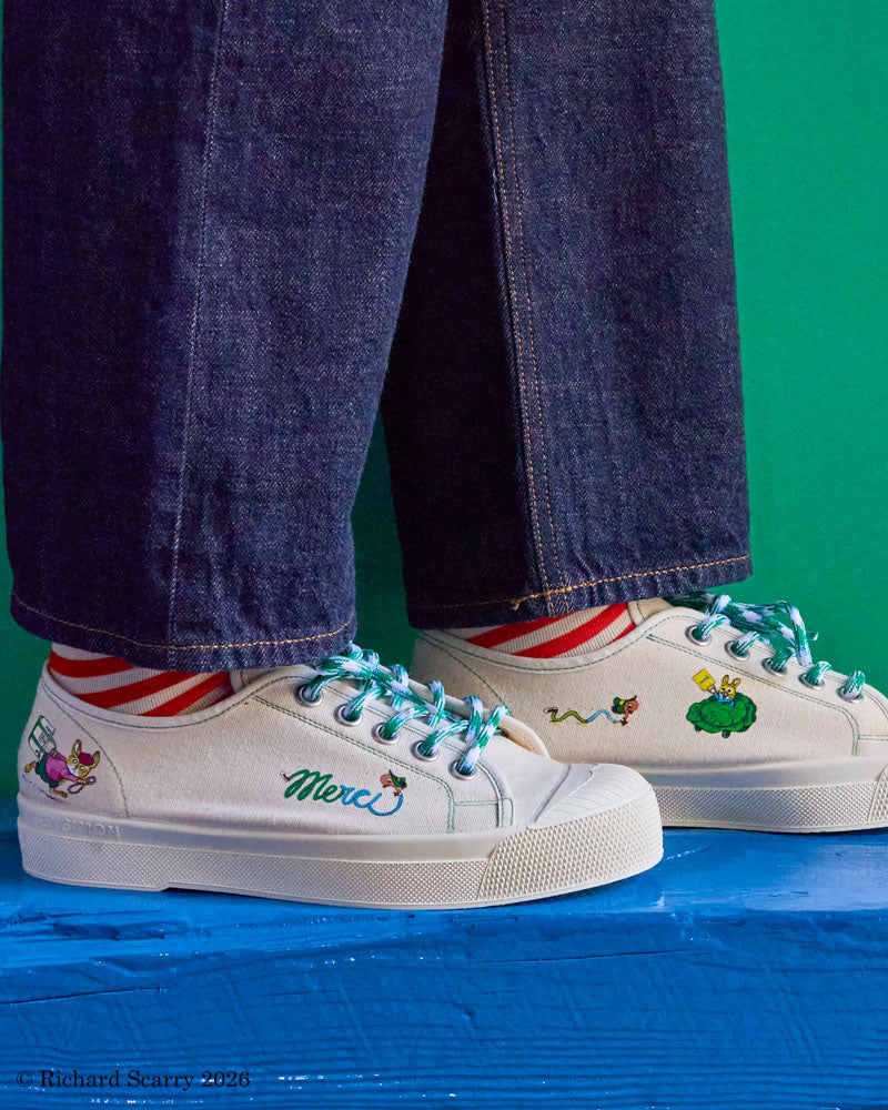 Merci x Bensimon x Richard Scarry - Merci x Richard Scarry x Bensimon - Romy B79 Sneakers - Ecru