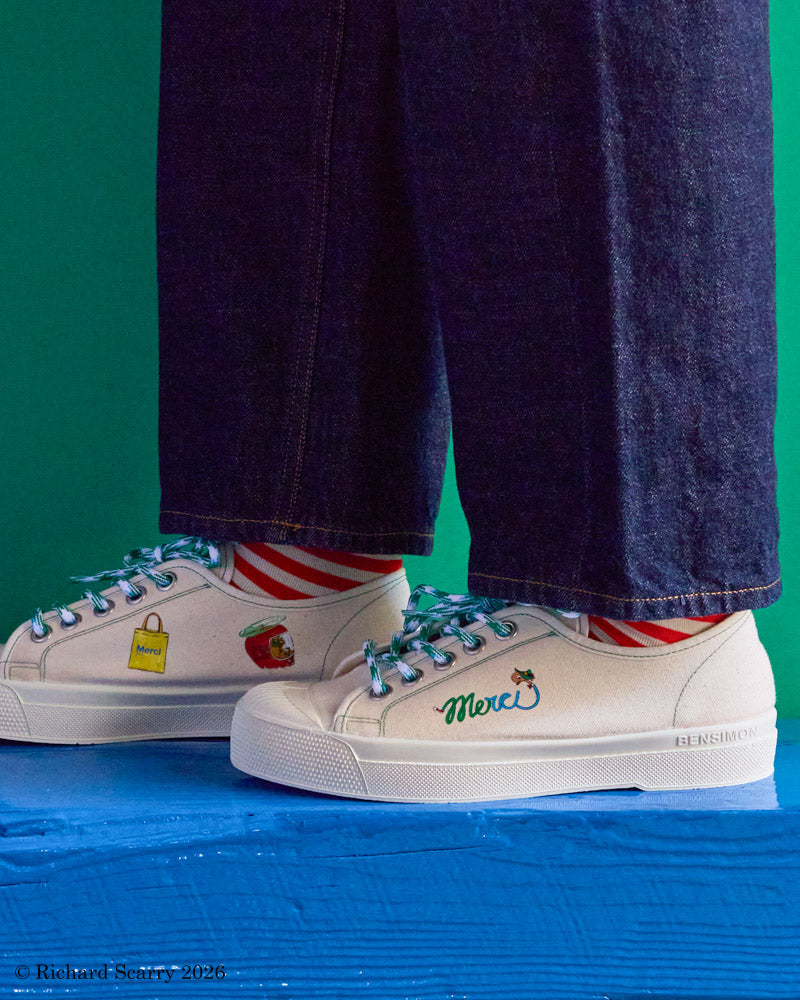 Merci x Bensimon x Richard Scarry - Merci x Richard Scarry x Bensimon - Romy B79 Sneakers - Ecru