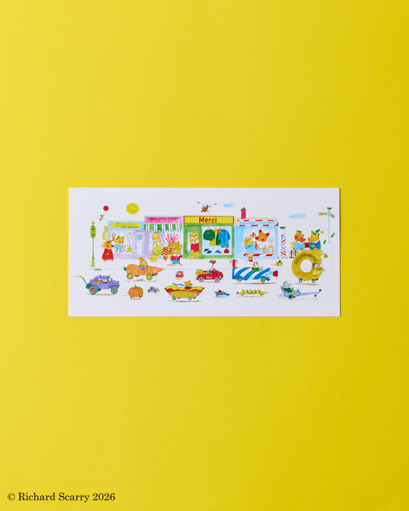 Merci x Richard Scarry - Carte Postale Rue