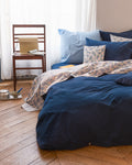 Merci - Housse De Couette En Percale De Coton - Tataki Bleu Nuit