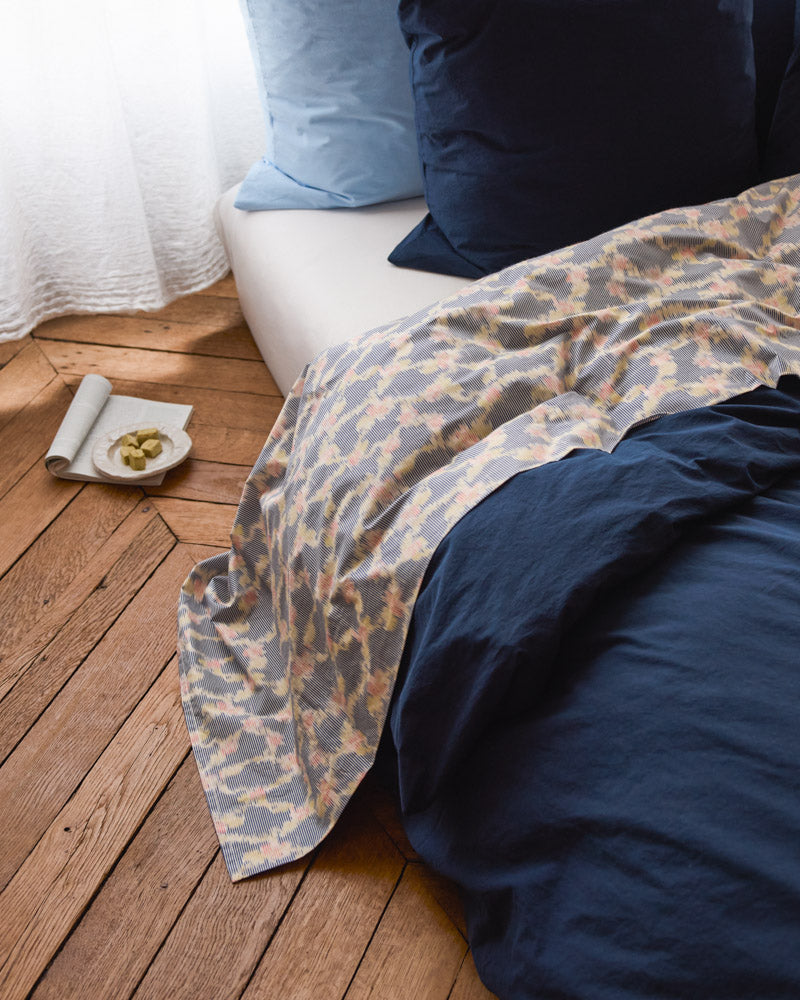 Merci - Cotton percale flat sheet - Tataki Cherry Blossom