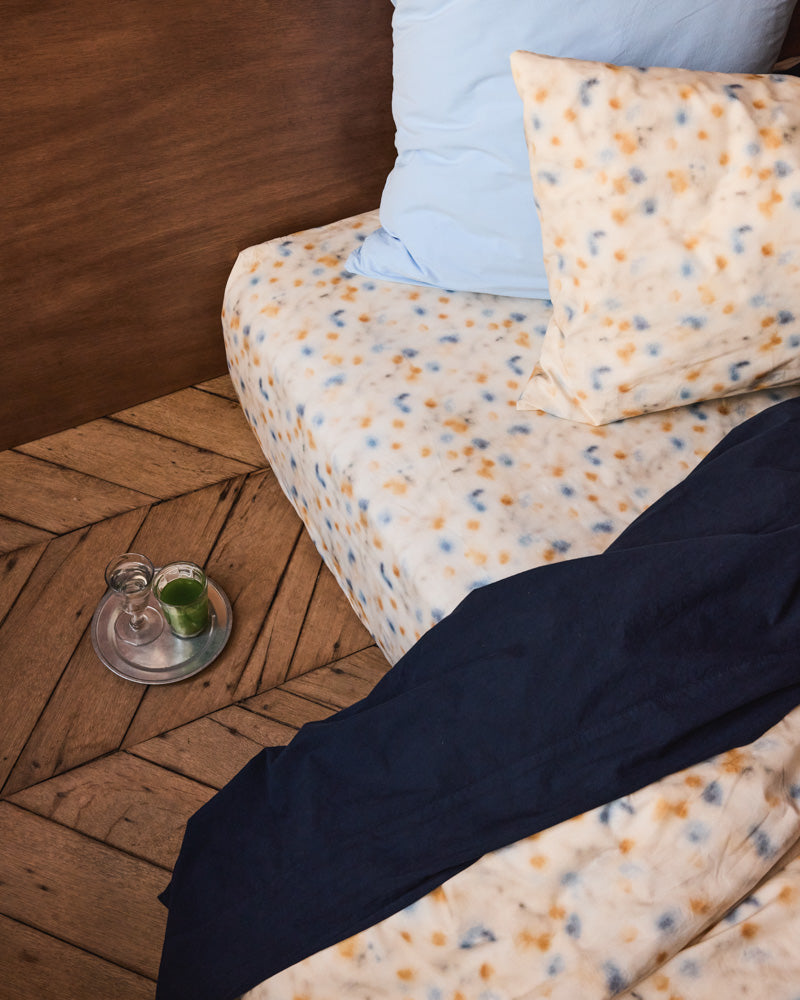 Merci - Cotton percale fitted sheet - Herbarium