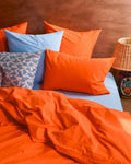 Merci - Cotton percale pillowcase - Marigold Orange