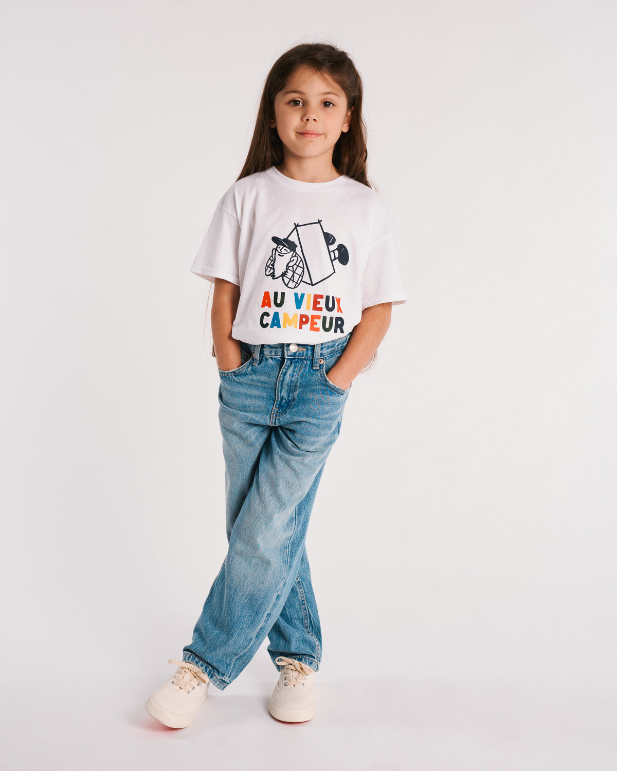 Au Vieux Campeur - Congés Payés - Kids Cabin T-shirt - White